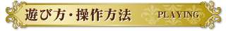 遊び方・基本操作